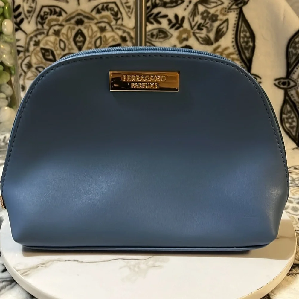 Ferragamo Travel Pouch for Turkish Airlines, Blue